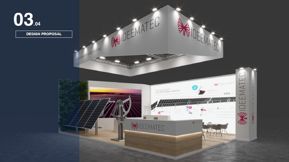 3D render exhibition stand design for GENERA 2024