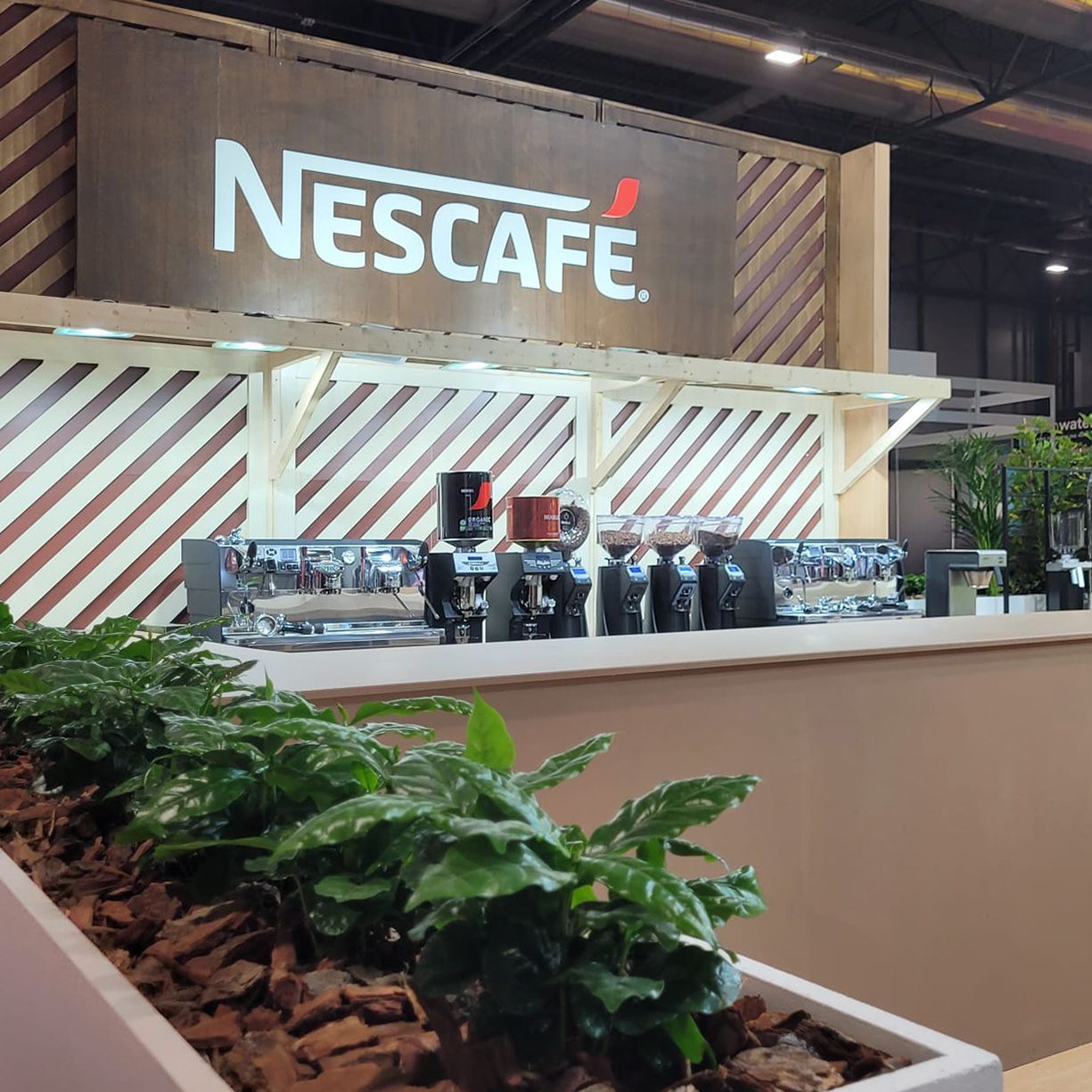 Coffee tasting area at the NESCAFÉ exhibition stand during Salón Gourmet at IFEMA Madrid