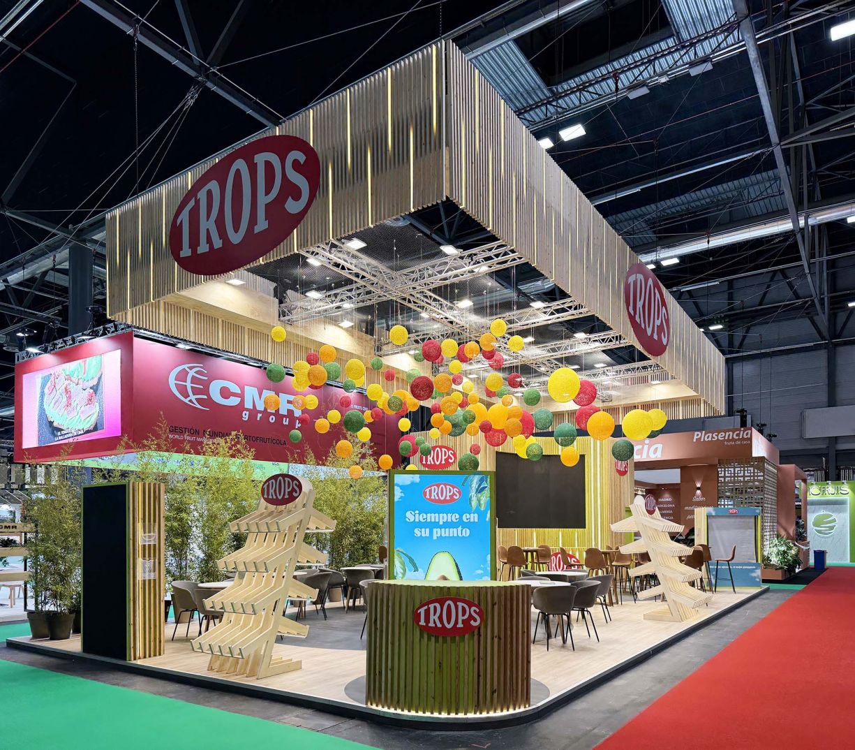 Double-height stand design with architectural certification